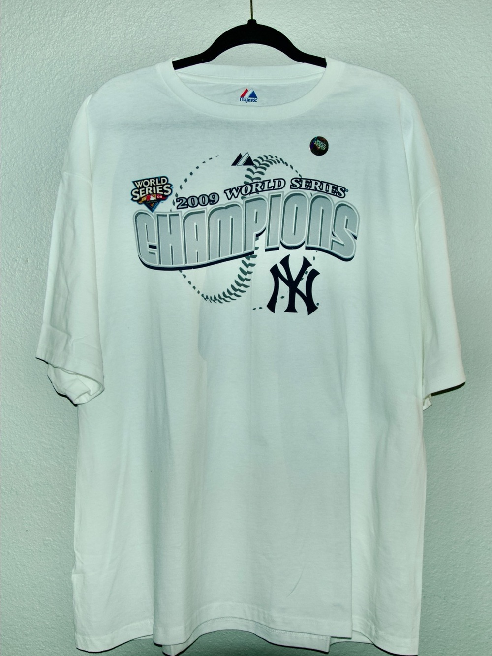 Men's White 2009 World Series Champions Short Sleeve Tee - New York Yankees